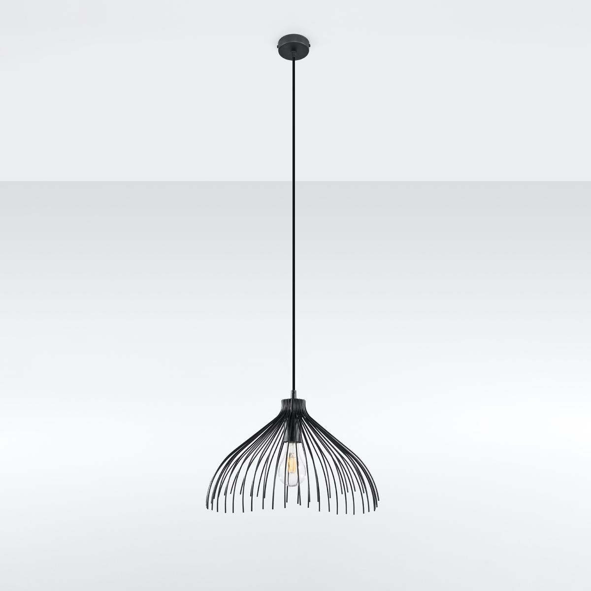 Lampa wisząca UMB czarny 125x40x40cm nowoczesna E27 do salonu nr. 2