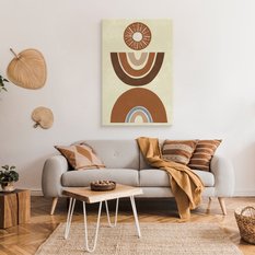 Obraz Do Salonu Abstrakcja Aztecki Wzór Styl Boho 70x100cm - Miniaturka zdjęcia nr 3