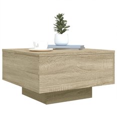 Stolik kawowy 55x55x31 cm dąb sonoma elegancki do salonu - Miniaturka zdjęcia nr 1