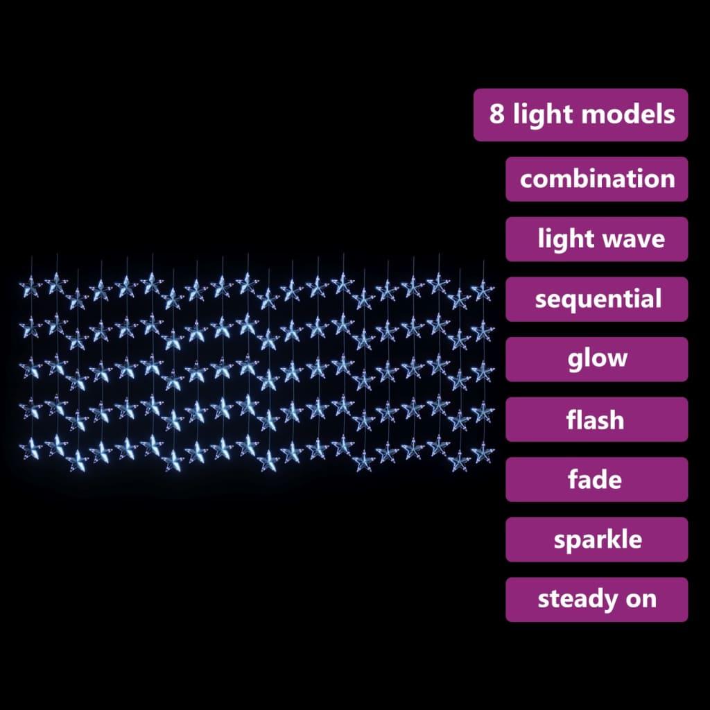 Zasłona świetlna gwiazdki 500 LED 8 funkcji niebieskie do salonu nr. 3