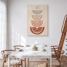 Obraz Na Płótnie Styl Boho Abstrakcja Aztecki Wzór 80x120cm - Miniaturka zdjęcia nr 4