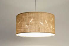 Lampa wisząca BOHO lniano jutowa beżowa z motywem roślinnym do salonu sypialni biura - Miniaturka zdjęcia nr 7