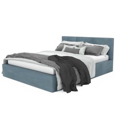 Łóżko tapicerowane do sypialni basic 120x200x88 cm podwójne morskie - Miniaturka zdjęcia nr 10