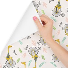 Tapeta dla dzieci – abstrakcyjne Żyrafy i liście