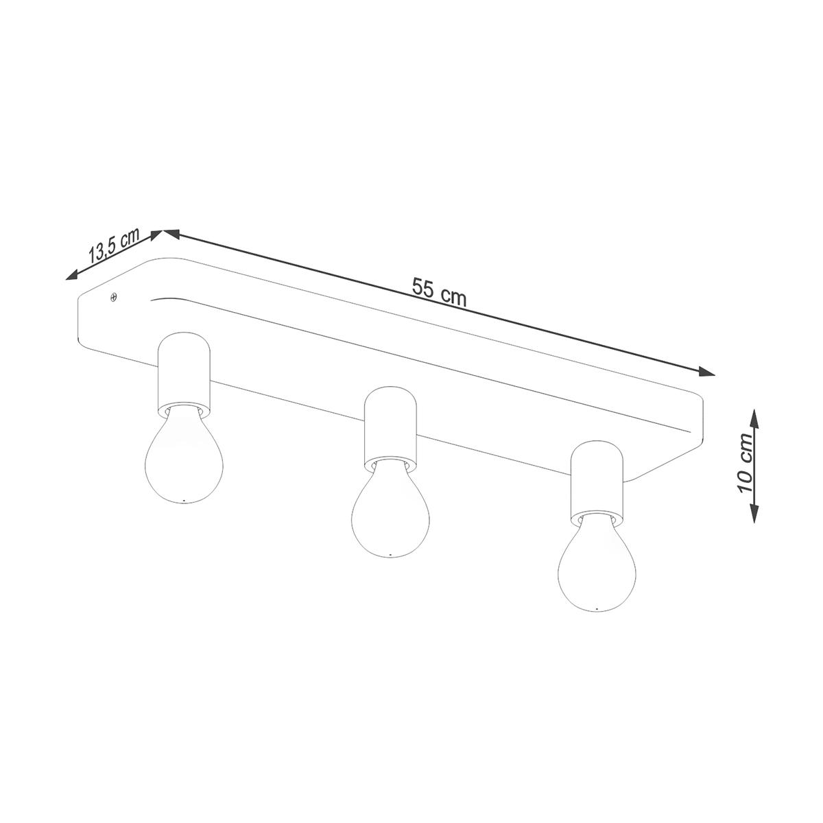 Plafon TAVO 3 10x13.5x55cm E27 betonowa nowoczesna lampa do salonu nr. 5