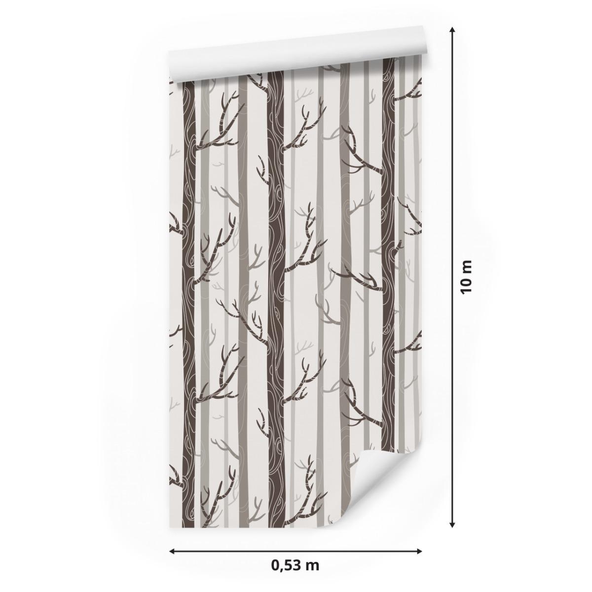 Tapeta Na Korytarz Pastelowe DRZEWA Natura Retro 53x1000 nr. 2