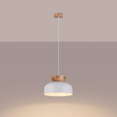 Lampa wisząca MARION biała 130x29.5x29.5cm nowoczesna E27 do salonu - Miniaturka zdjęcia nr 3