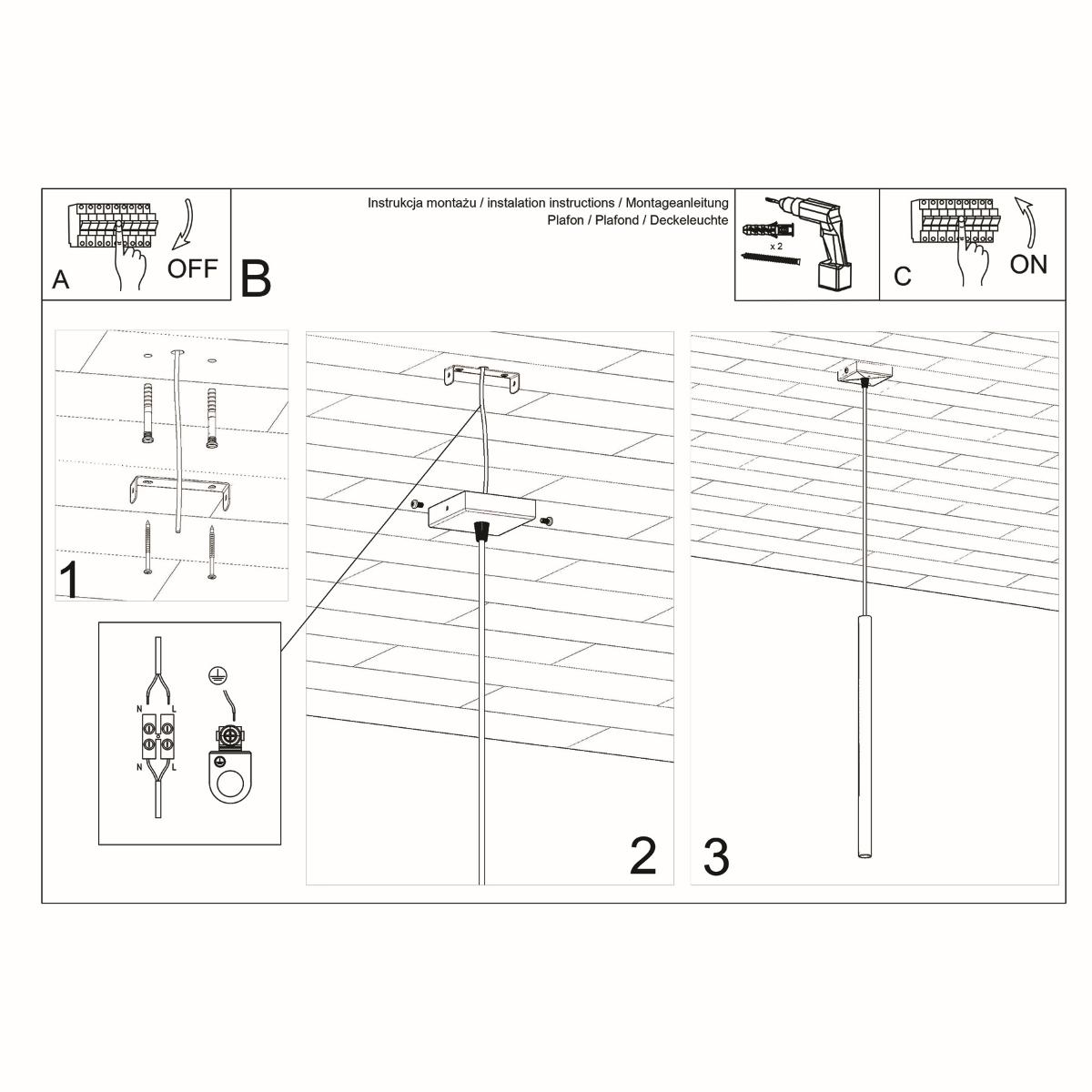 Lampa wisząca PASTELO 1 biała 100x8x8cm nowoczesna G9 do salonu nr. 5