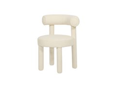 Krzesło tapicerowane LEITH 62x58x80 cm do salonu jadalni kremowe nowoczesny desing - Miniaturka zdjęcia nr 1