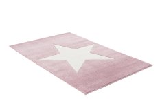 Dywan dziecięcy Big Star Pink 160x230 cm do pokoju dziecięcego różowy z gwiazdą - Miniaturka zdjęcia nr 3