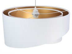 Lampa 50x23x93 cm do sypialni salonu biura wisząca asymetryczna biało złota - Miniaturka zdjęcia nr 5