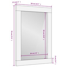  Lustro 50x70x2,5 cm do sypialni łazienki drewno mango i szkło czarne - Miniaturka zdjęcia nr 10