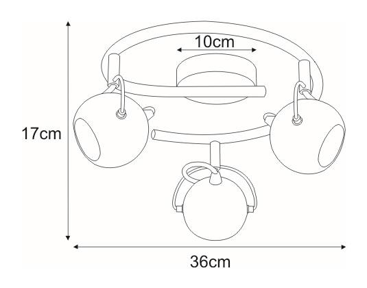 Lampa sufitowa K-8002/3G CHR SALVA 36x17x36 cm do salonu lub pokoju chrom nr. 3