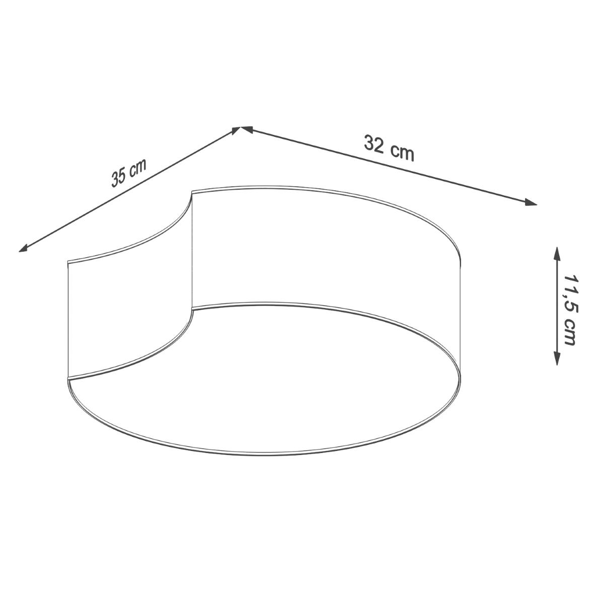 Plafon CIRCLE 1 biały 11.5x35x32cm nowoczesna lampa E27 do salonu nr. 4