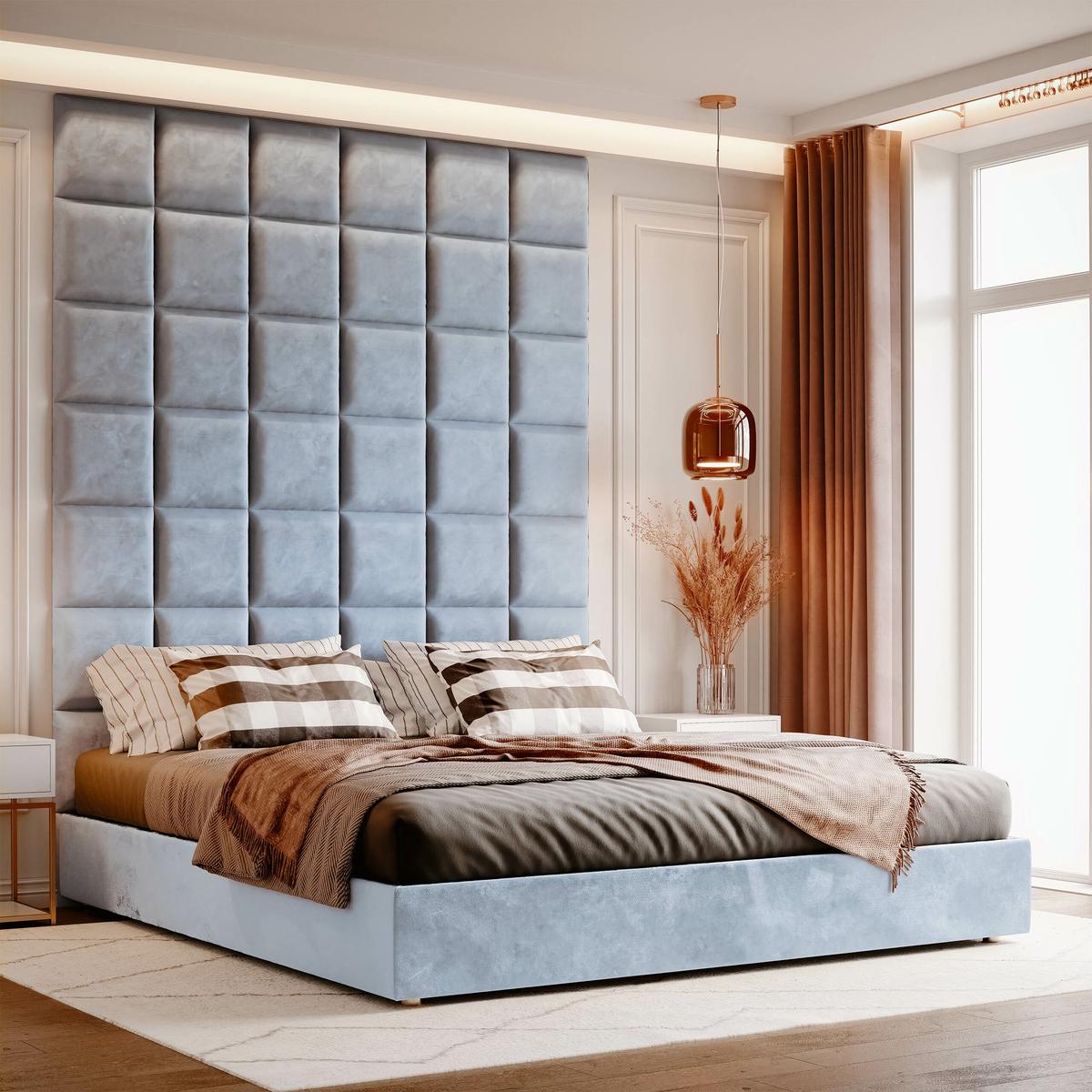 Panele tapicerowane 40x40 na ścianę magic velvet błękitny nr. 5