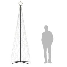 Choinka stożkowa 100x300 cm 500 ciepłych białych LED świąteczna do ogrodu - Miniaturka zdjęcia nr 9