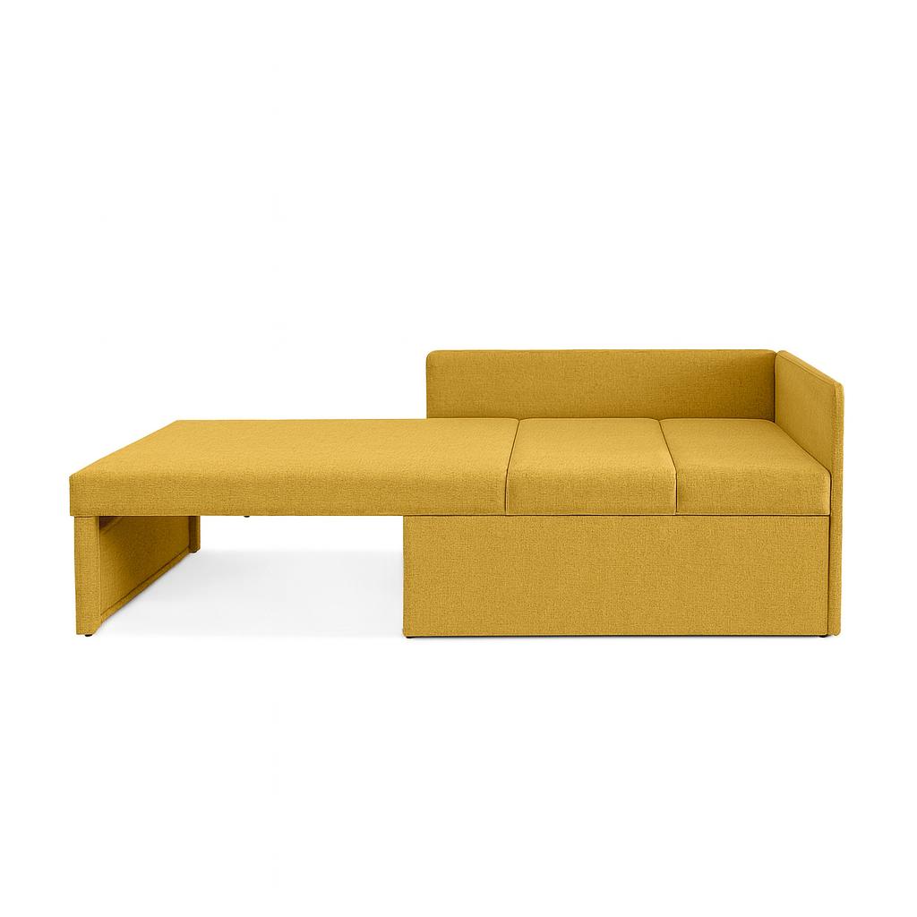 Łóżko dziecięce Viluś 108x81x78 cm sofa rozkładana narożnik jednoosobowy z funkcją spania i przechowywania żółty nr. 5