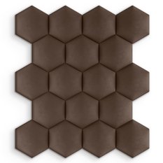 Panele tapicerowane 26x30 cm na ścianę hexagon brązowy - Miniaturka zdjęcia nr 6