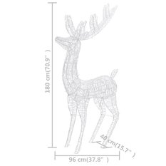 Renifery z akrylu XXL, 3 szt., 250 niebieskich LED, 180 cm - Miniaturka zdjęcia nr 8