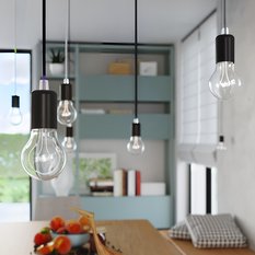 Lampa wisząca EDISON czarna 106x8x8cm nowoczesna E27 do salonu - Miniaturka zdjęcia nr 8