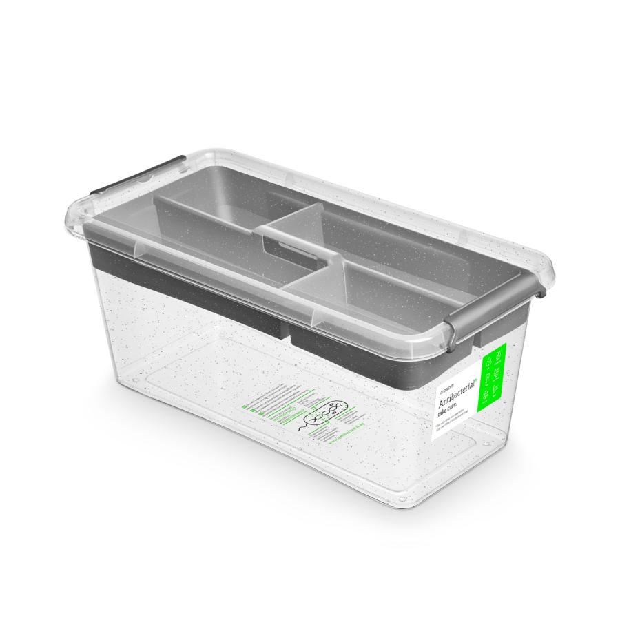 Pojemnik na żywność Antibacterial 8l + organizer/tacka 40x20cm