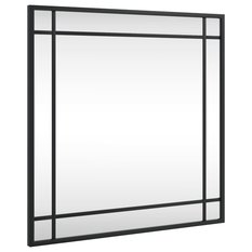 Lustro 50x50 cm do sypialni łazienki ścienne kwadratowe żelazo czarne  - Miniaturka zdjęcia nr 1