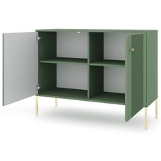 Komoda Iseo 104 cm do sypialni salonu smoke green złoty zielony - Miniaturka zdjęcia nr 4