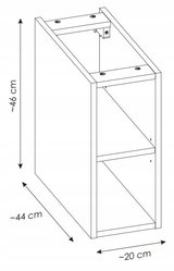 Dolny regał łazienkowy 20 cm oak z półkami do łazienki  - Miniaturka zdjęcia nr 5