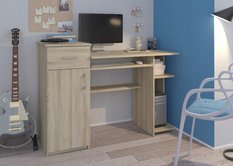Biurko MODERN 120x50 cm sonoma z szafką i półkami do biura  - Miniaturka zdjęcia nr 2