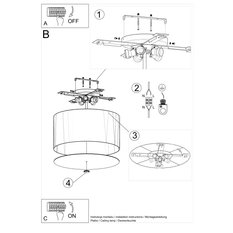 Plafon OTTO 50 biały 30x50x50cm E27 nowoczesna lampa do salonu - Miniaturka zdjęcia nr 5