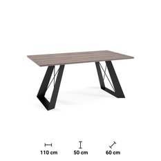 Stolik kawowy 110x60x50 cm Vitale anthracite sherman oak do salonu - Miniaturka zdjęcia nr 3