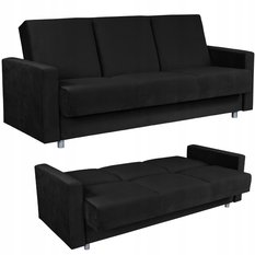 Wersalka sofa kanapa rozkładana czarna Alicja FamilyMeble
