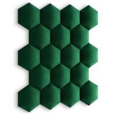 Panele tapicerowane 26x30 hexagon magic velvet butelkowa zieleń - Miniaturka zdjęcia nr 6