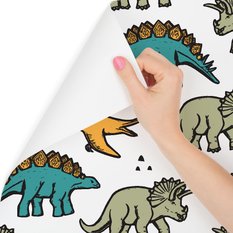 Tapeta ścienna w kolorowe dinozaury, dla dzieci  - Miniaturka zdjęcia nr 3