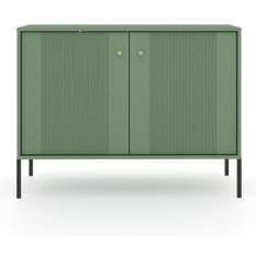 Komoda Iseo 104 cm do sypialni przedpokoju smoke green czarne - Miniaturka zdjęcia nr 2