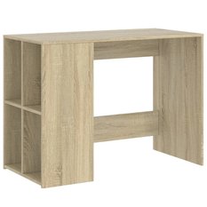  Biurko 102x50x75cm z praktycznymi półkami dąb sonoma do biura gabinetu lub pokoju - Miniaturka zdjęcia nr 1