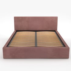 Łóżko tapicerowane do sypialni basic 120x200x88 cm podwójne z pojemnikiem brudny róż - Miniaturka zdjęcia nr 14