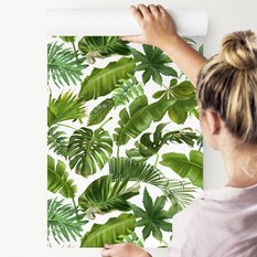 Tapeta LIŚCIE Tropikalne Bananowiec Palma Monstera 53x1000  - Miniaturka zdjęcia nr 5