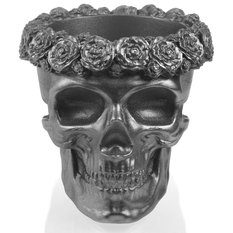 Donica Skull Flowers Steel Poli  11 cm - Miniaturka zdjęcia nr 2