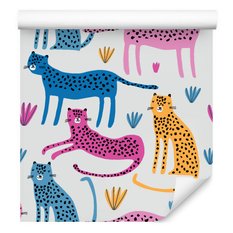 Tapeta dla dzieci gepardy w stylu skandynawskim 