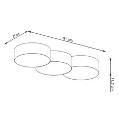 Plafon CIRCLE 3A biały 11.5x35x91cm E27 nowoczesna lampa do salonu - Miniaturka zdjęcia nr 4