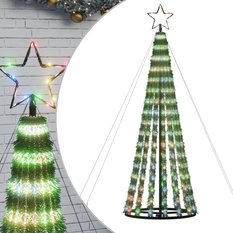 Stożkowa choinka z lampek, 275 kolorowych LED, 180 cm - Miniaturka zdjęcia nr 2