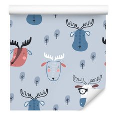 Tapeta ścienna zwierzęta leśne styl skandynawski  - Miniaturka zdjęcia nr 3
