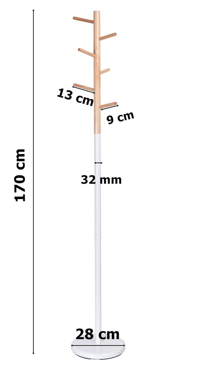 Wieszak stojący Zita 170 cm czarny nr. 2