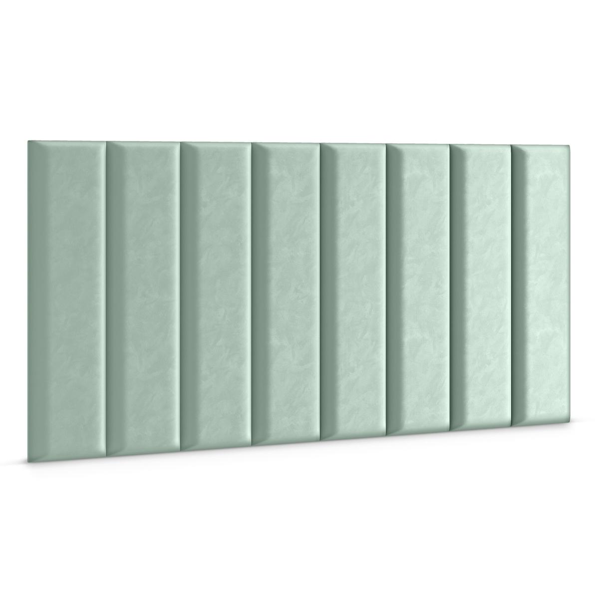 Panele tapicerowane  60x15 cm na ścianę prostokąt miętowy nr. 3
