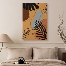 Obraz Do Salonu Rośliny Liście Monstery Palmy Styl Boho 80x120cm - Miniaturka zdjęcia nr 5