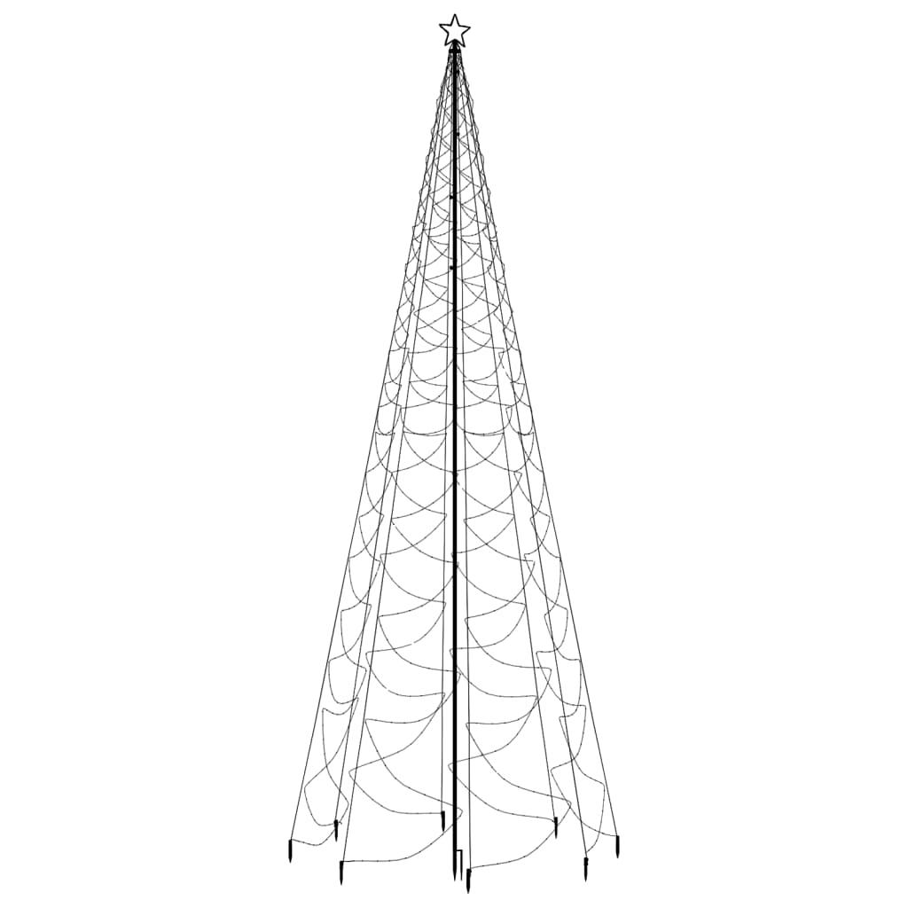 Choinka sztuczna 500cm z metalowym słupkiem 1400 ciepłych białych LED do salonu i ogrodu nr. 3