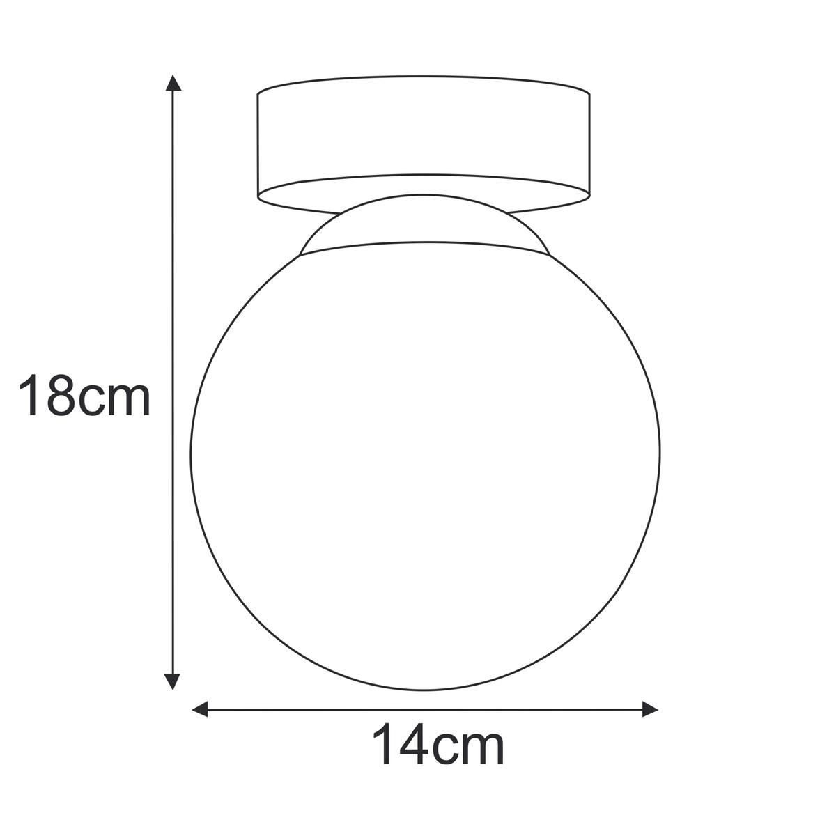 Lampa sufitowa K-5366 PIRO 14x18x14 cm do salonu lub pokoju czarny/bursztynowy nr. 3