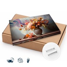 Obraz Na Płótnie Suszone Kwiaty W Ekskluzywnym Wazonie 40x30 Styl Nowoczesny - Miniaturka zdjęcia nr 9