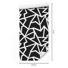 Tapeta Nowoczesna Czarno-Biały Wzór Geometryczny  - Miniaturka zdjęcia nr 2